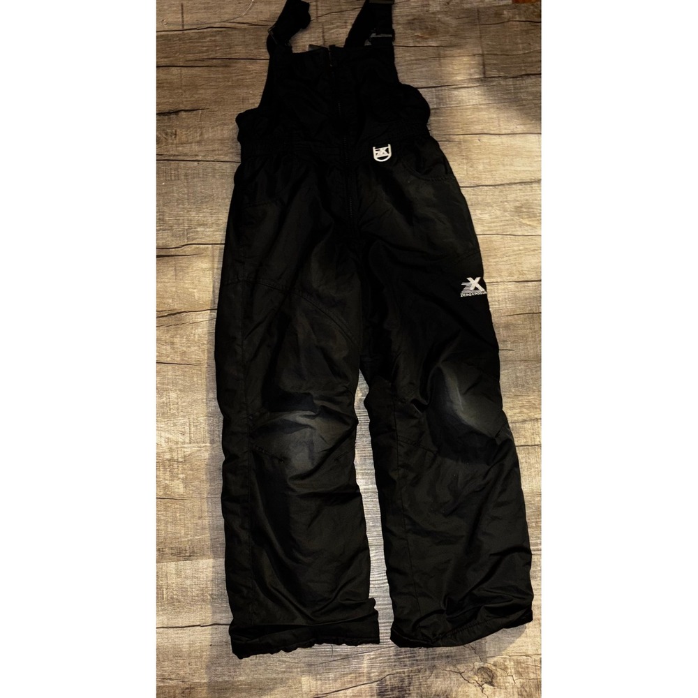 ZeroXposur Kids Black Insulated Snow Bibs Winter Overalls Size 7/8